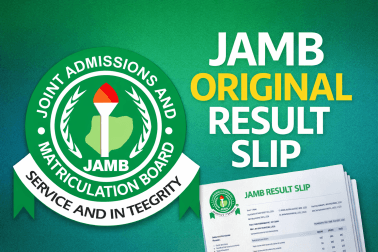 Jamb utme original result slip