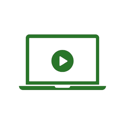 Laptop play icon