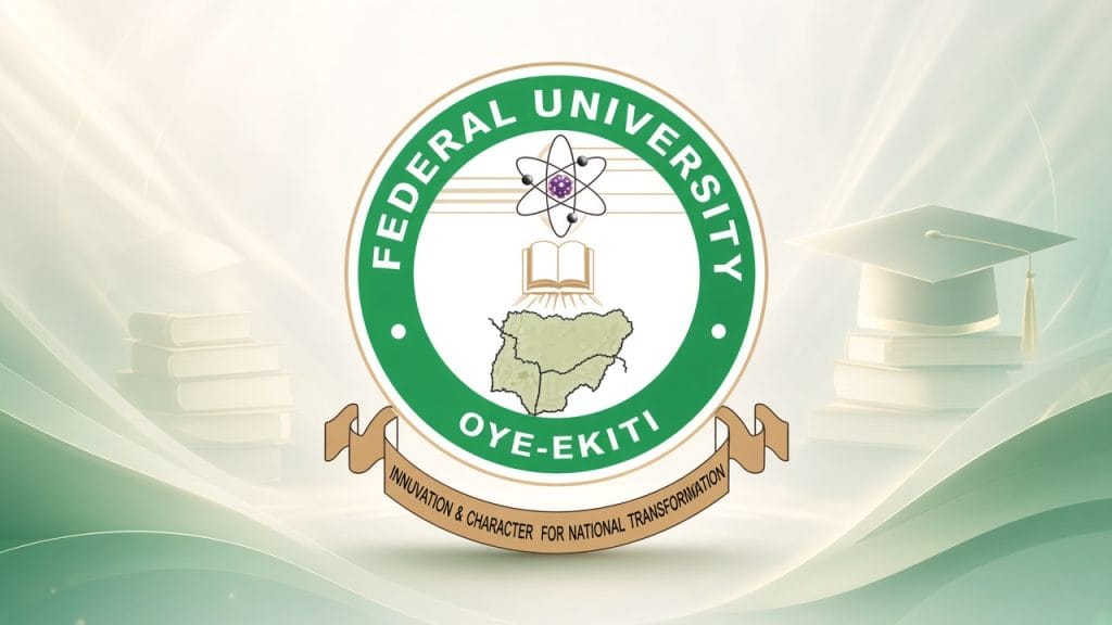 Fuoye Admission List 2026/2027: How To Check And Confirm Your Status On Jamb Caps Fuoye admission list with university official logo