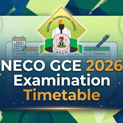 NECO GCE 2026 Examination Timetable